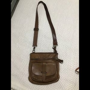 Roots leather crossbody